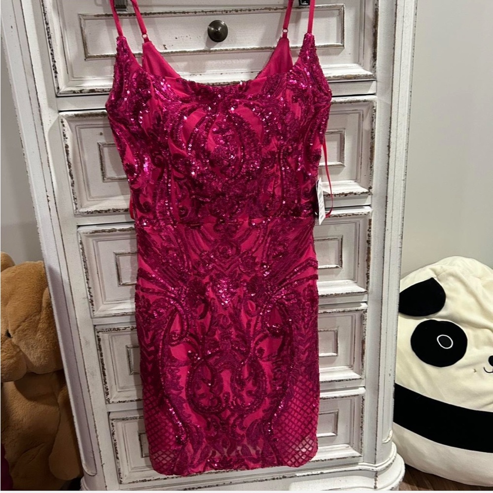 Windsor Fuchsia Sequin Dress